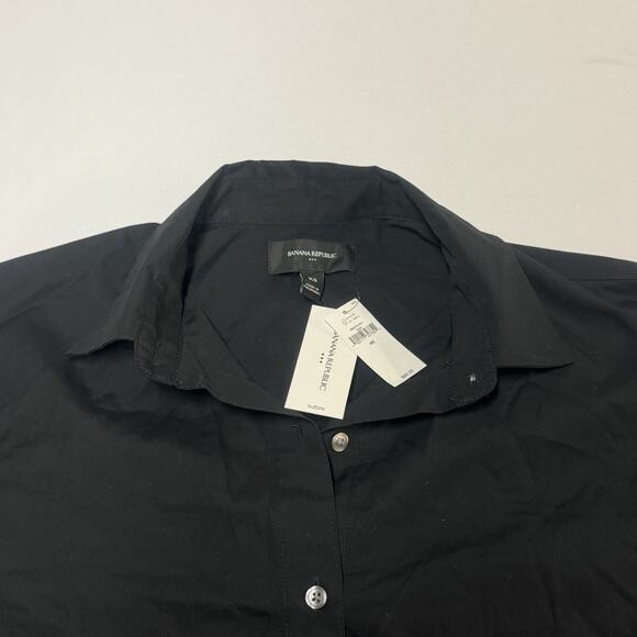 Banana Republic Cotton Shirt Long Sleeve Tie Waist Button Blouse Womens XS NWT - Picture 5 of 15